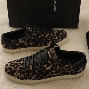 NWT  Yves saint Laurent leopard  sneakers